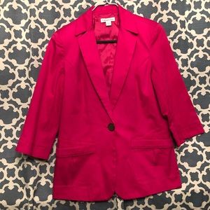 Coldwater Creek size 8 hot pink blazer EUC